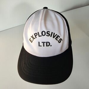 Vintage Explosives Ltd‎ Trucker Hat Patch Snapback 80s Mesh Back Cap Korea Made